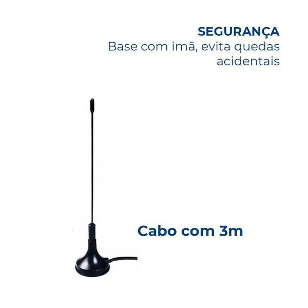 Imagem de Antena Digital Interna HDTV VHF UHF FM Base Cabo 3m