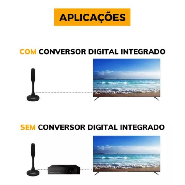 Imagem de Antena digital interna movel hdtv sinal brasforma shd1000