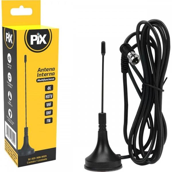 Imagem de Antena Digital Pix Interna Mini Cabo 1,50M 008-9523