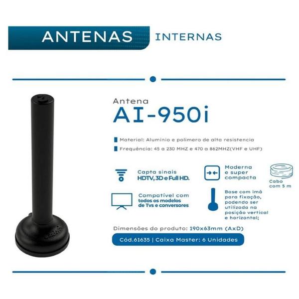 Imagem de Antena digital portatil interna ai 950i indusat