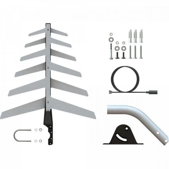 Imagem de Antena Externa 2 em 1 UHF/HD C/ Cabo FULLHD DTV1500 Aquário