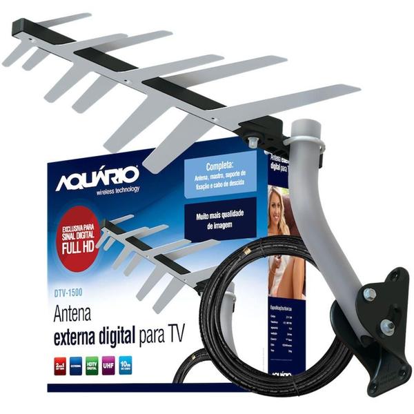 Imagem de Antena Externa Aquario DTV-1500 Digital 