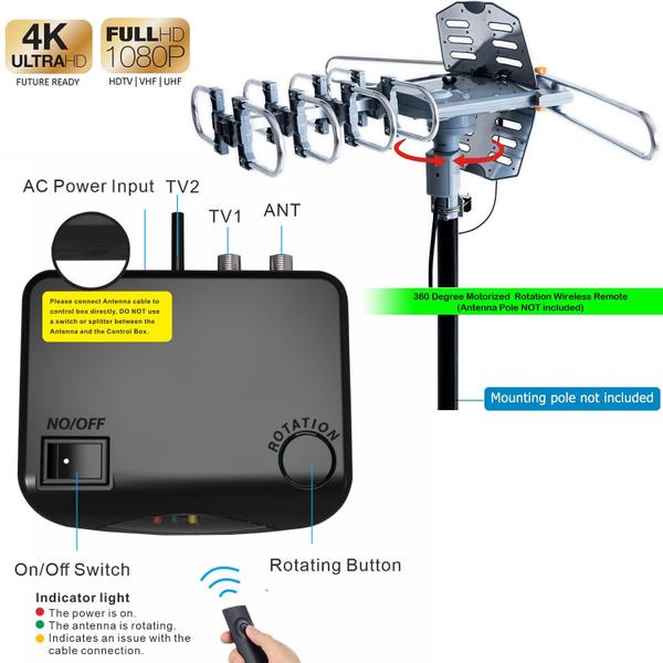 Imagem de Antena HDTV digital amplificada externa PBD 150 Mile 4K