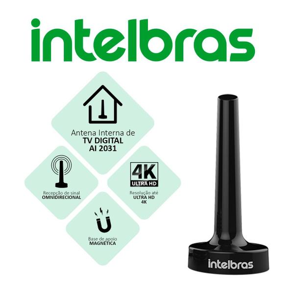 Imagem de Antena intelbras interna tv digital uhf hdtv 4k ai2031