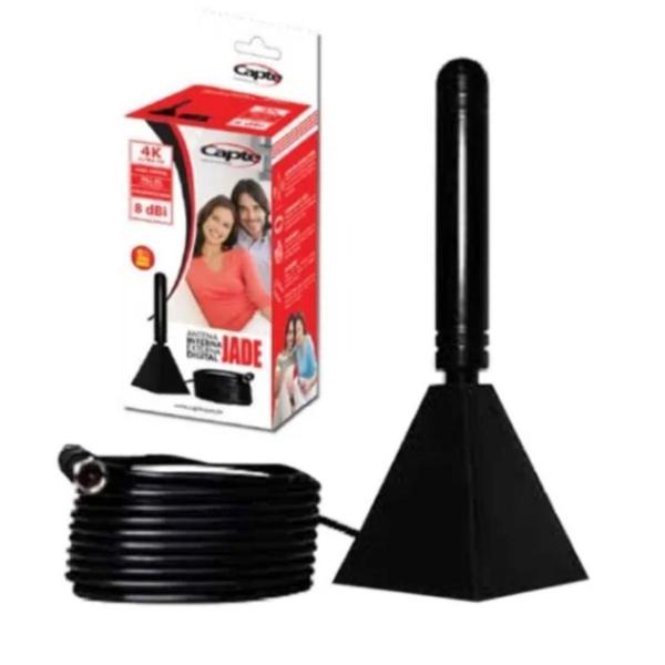 Imagem de Antena Interna Digital Hdtv Full Cabo 1,2m Capte Jade