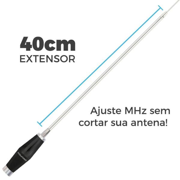 Imagem de Antena Mini Marinox Para Rádio Px 10, 11 E 12 Metros Com Prolongador 40cm B-2005p40 F018