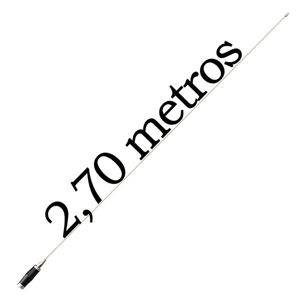 Imagem de Antena Móvel Maria Mole Px 2,70 metros Suporte Bi-Articulado Adaptável Carroceria Parafuso de Fixação