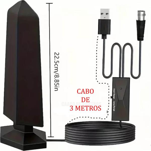 Imagem de Antena Omnidirecional 25dbi Interna Amplificada Para Tv