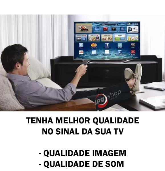 Imagem de Antena para tv digital interna ou externa c/ cabo 3m smart