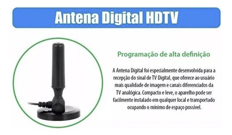 Imagem de Antena Televisão Hdtv Dtv Uhf Fio 3 Metros