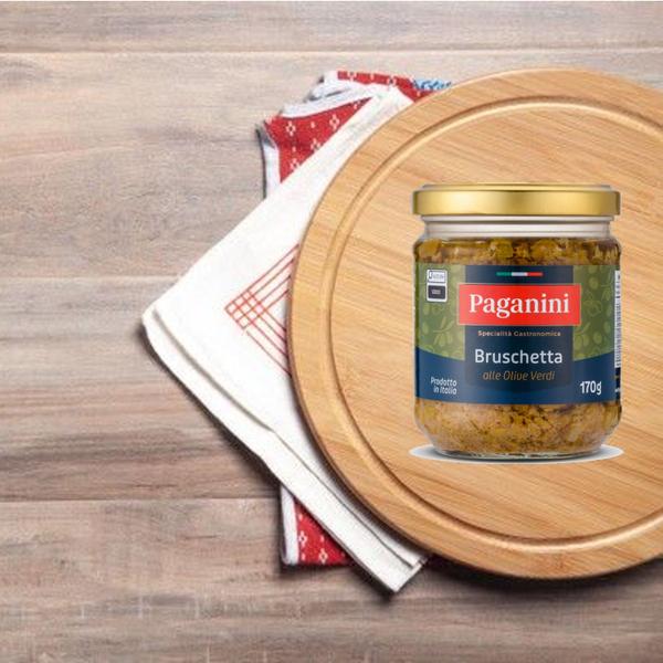 Imagem de Antepasto Bruschetta Azeitona Verde  PAGANINI 170g