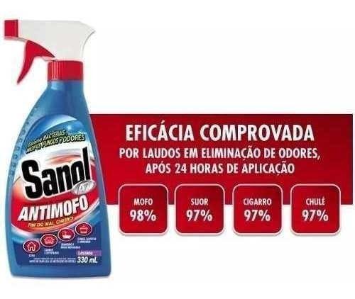 Imagem de Anti Mofo Desodorizador Ambientes Sanol 330ml Pulverizador