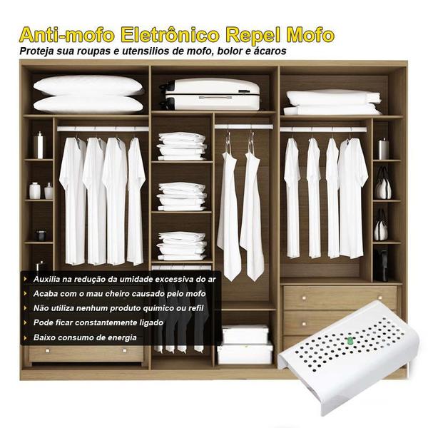 Imagem de Anti Mofo Eletrônico R14 220V  Kit 2 unid. Branco Repel Mofo, Anti-Ácaro e Fungos  Desumidificador Capte