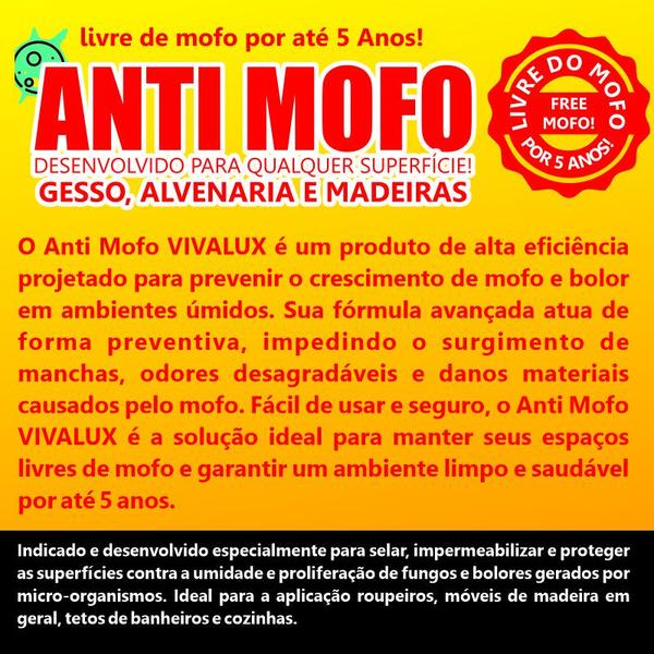 Imagem de Anti Mofo Preventivo 900ml Sem Mofo Por Até 5 Anos - Vivalux