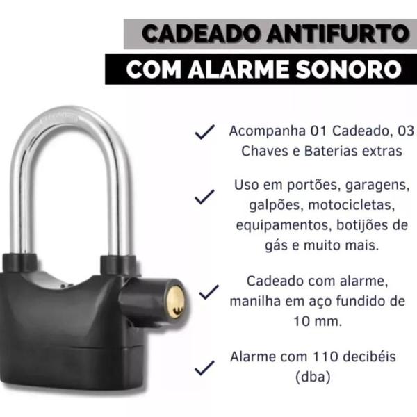 Imagem de Anti-Roubo cor preto aço inoxidável