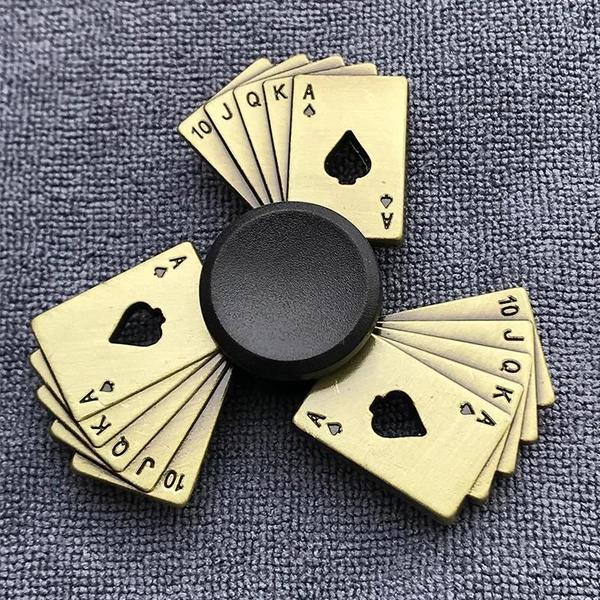 Imagem de Antigo Bronze Fidget Dedo Girador Liga De Metal Mão Spinner Alívio Do Estresse Brinquedo Para