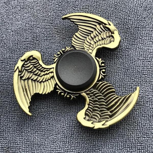 Imagem de Antigo Bronze Fidget Dedo Girador Liga De Metal Mão Spinner Alívio Do Estresse Brinquedo Para