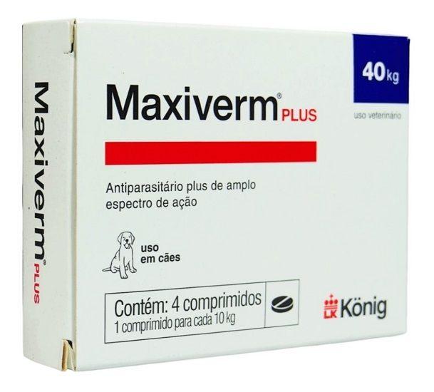 Imagem de Antiparasitário Maxiverm Plus König C/4 Comprimidos De 660mg