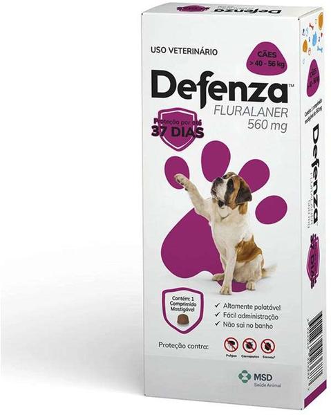 Imagem de Antiparasitário MSD Defenza 560 mg para Cães 40 á 56kg