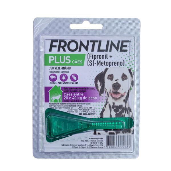 Imagem de Antipulga e Carrapato Frontline Plus - Cães 20,0 a 40,0 KG  - 2,68 ml ( 01 Pipeta)