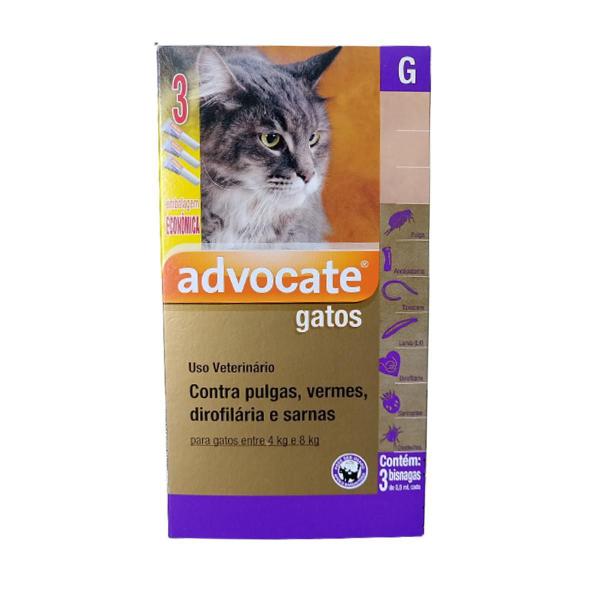 Imagem de Antipulgas Advocate Para Gatos Entre 4Kg E 8 Kg 3 Bisnagas