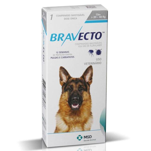 Imagem de Antipulgas Bravecto Cães 20 até 40Kg