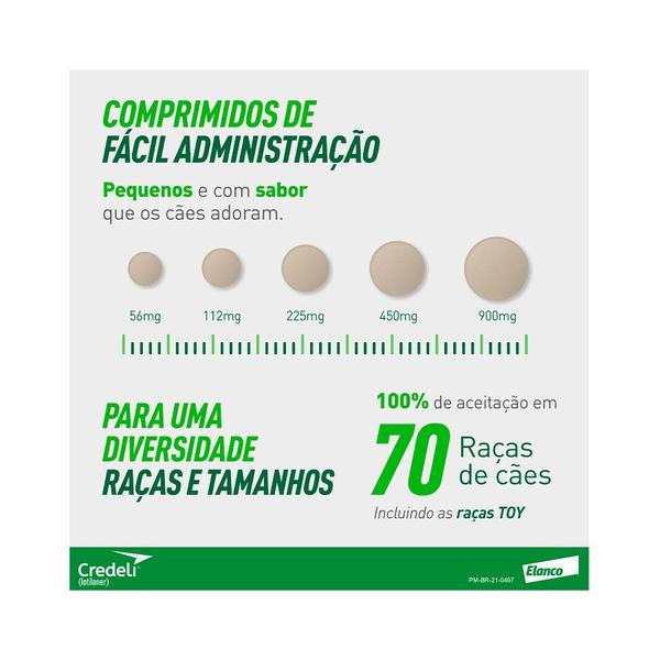 Imagem de Antipulgas/Carrapatos Cães (22-45kg) 900mg 3 Cp. Credeli