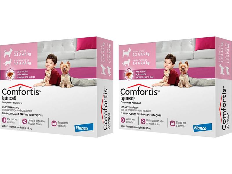 Imagem de Antipulgas Comfortis 140mg 1 Compr - Elanco - 2 Unidades