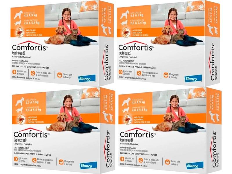 Imagem de Antipulgas Comfortis 270mg 1 Compr - Elanco - 4 Unidades