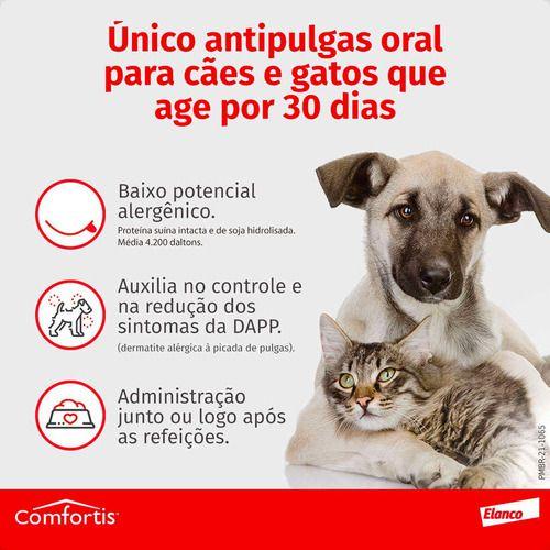 Imagem de Antipulgas Comfortis Cães 4,5 A 9kg Gatos 2,8 A 5,4kg 2 UN,