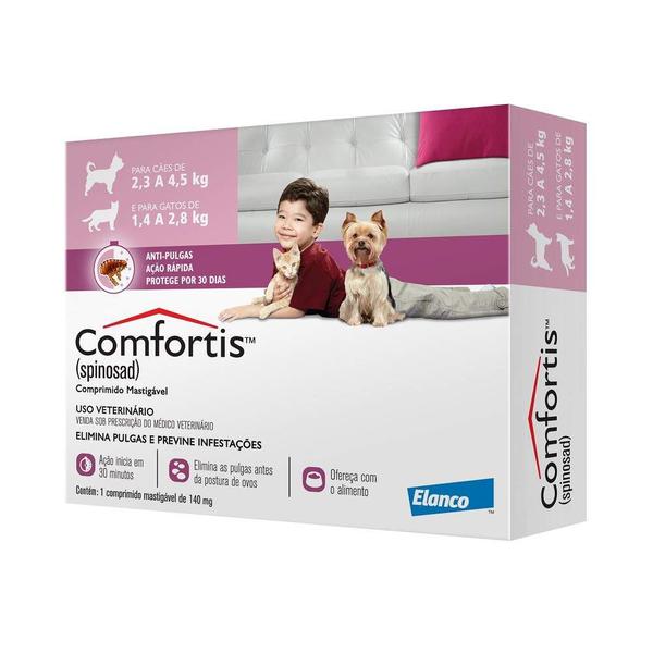 Imagem de Antipulgas Comfortis Elanco para Cães e Gatos de 2,3 a 4,5kg - 1 unidade