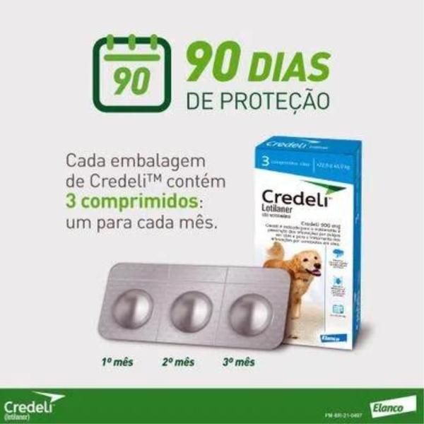 Imagem de Antipulgas Credeli 900mg Cães 22 a 45kg 3 comprimidos