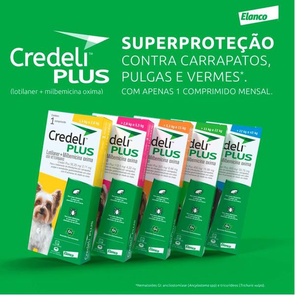 Imagem de Antipulgas Credeli Plus Cães 5,5kg a 11kg 1 comprimido