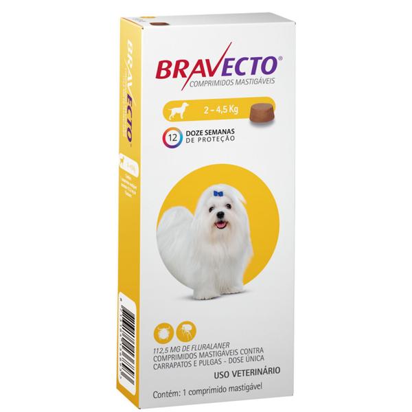 Imagem de Antipulgas e Carrapatos Bravecto  2 a 4,5Kg