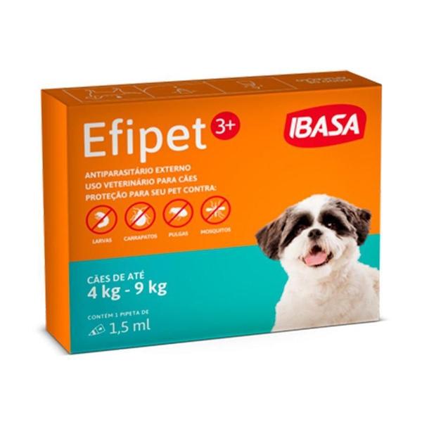 Imagem de Antipulgas E Carrapatos Efipet Para Cães De 4 A 9 Kg