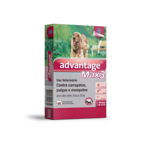 Imagem de Antipulgas E Carrapatos Elanco Advantage Max3 2,5ml Bisnaga