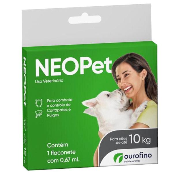 Imagem de Antipulgas e Carrapatos Ourofino Neopet  0,67mL - Cães até 10 Kg