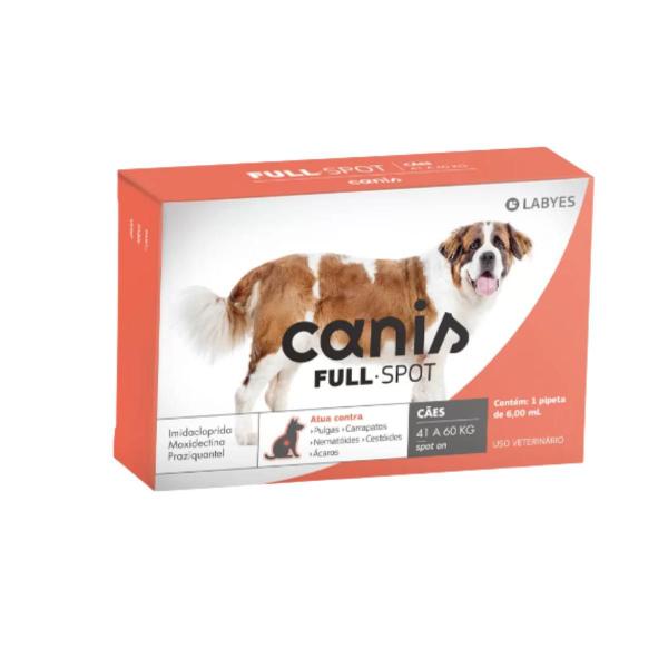 Imagem de Antipulgas E Vermifugo Canis Fullspot Cães 41 A 60kg 6,00ml