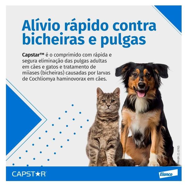 Imagem de Antipulgas Elanco Capstar 11 mg para Cães e Gatos até 11,4 Kg - 6 Comprimidos