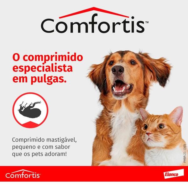 Imagem de Antipulgas Elanco Comfortis 140 mg para Cães de 2,3 a 4 Kg e Gatos de 1,4 a 2,8 Kg