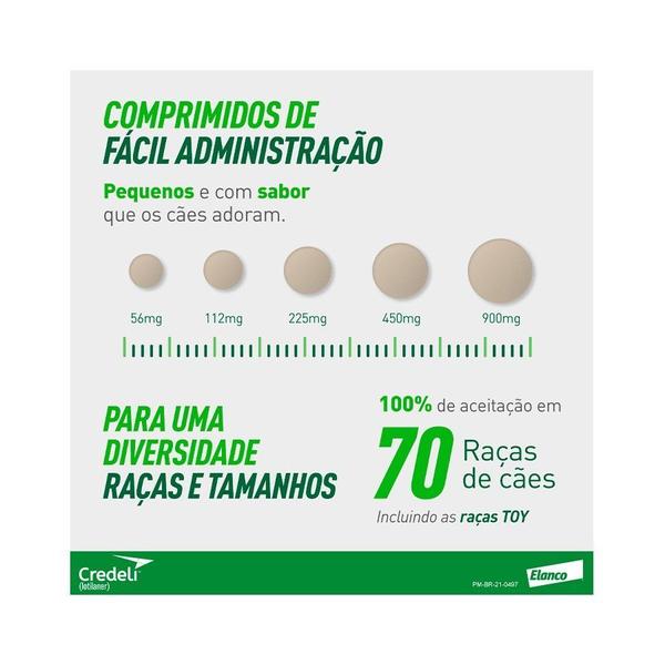 Imagem de Antipulgas Elanco Credeli 112,5mg Caes de 2,5 a 5,5kg c/ 3 Comprimidos