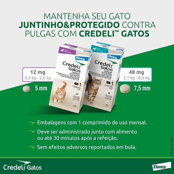 Imagem de Antipulgas Elanco Credeli Gatos 12mg Gato 1 Comprimido