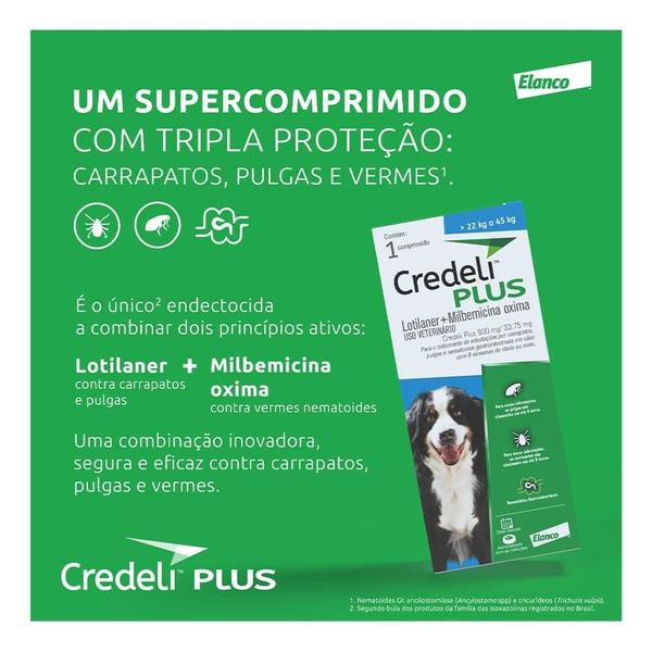 Imagem de Antipulgas Elanco Credeli Plus para Cães de 11 a 22 kg - 1 Comprimido