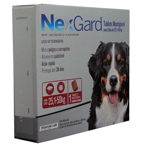 Imagem de Antipulgas Para Cachorro Nexgard 25 A 50Kg - 1 Tablete 136Mg