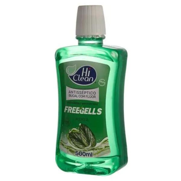 Imagem de Antisseptico bucal com fluor hi clean freegells menta 500ml