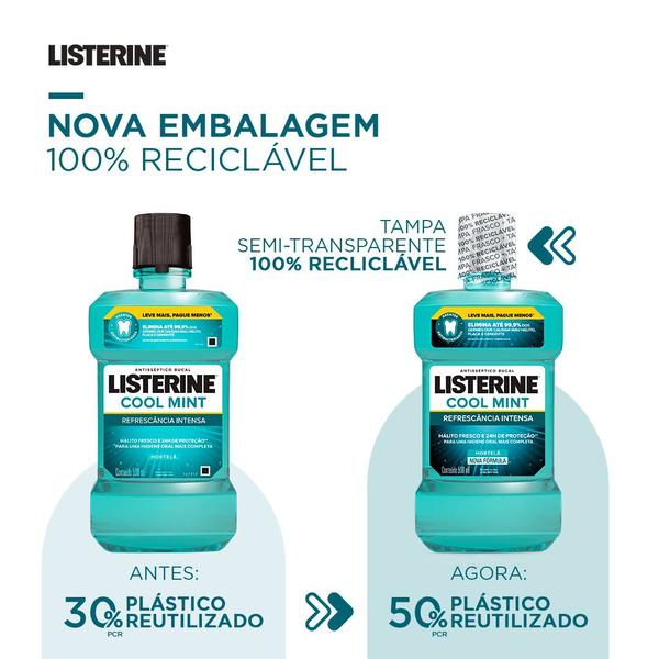 Imagem de Antisséptico Bucal Cool Mint 500ml Hortelã - Listerine