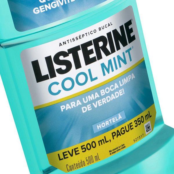 Imagem de Antisséptico Bucal Listerine Cool Mint Hortela Leve 500ml Pague 350ml