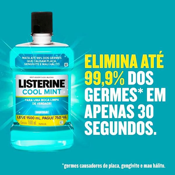 Imagem de Antisséptico Bucal Listerine Cool Mint Refrescância Suave 1 Litro