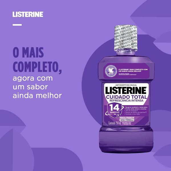 Imagem de Antisséptico Bucal Listerine Cuidado Total 250ml