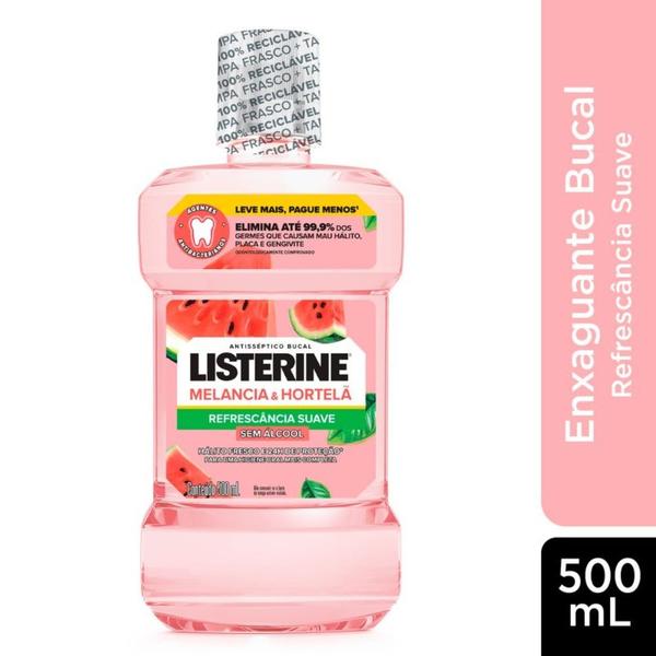 Imagem de Antisséptico Bucal Listerine Melancia e Hortelã 500ml